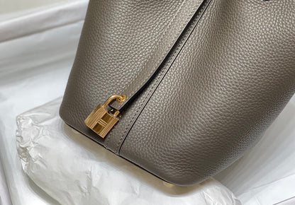 HERMES picotin lock 18 chocolate togo ghw