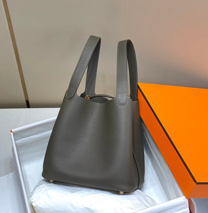 HERMES picotin lock 22 chocolate togo ghw