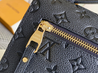 LOUIS VUITTON LV 25S POCHETTE METIS 25 IN BLACK MONOGRAM COATED CANVAS GOLD HARDWARE