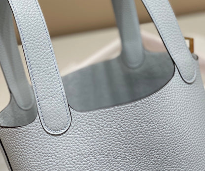 HERMES picotin lock 18 sapphire blue togo ghw