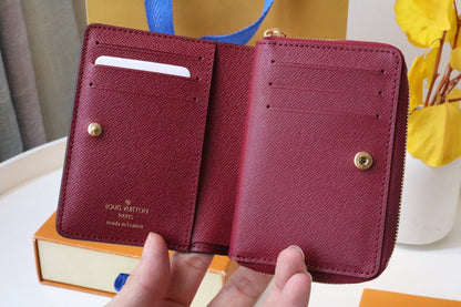 LOUIS VUITTON LV 25S LOU WALLET 11 IN FUCHSIA PINK MONOGRAM COATED CALFSKIN