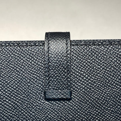HERMES BEARN WALLET 17.5 BLACK EPSOM GOLD HARDWARE