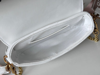 LOUIS VUITTON LV 25S WAVE MULTI POCHETTE 19 IN WHITE CALFSKIN GOLD HARDWARE