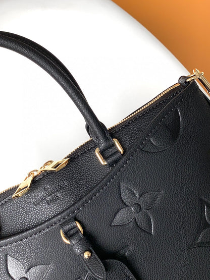 LOUIS VUITTON LV 25S TRIANON MM BAG 36 IN BLACK CALFSKIN GOLD HARDWARE
