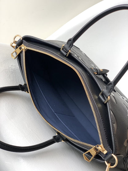 LOUIS VUITTON LV 25S TRIANON MM BAG 36 IN BLACK CALFSKIN GOLD HARDWARE