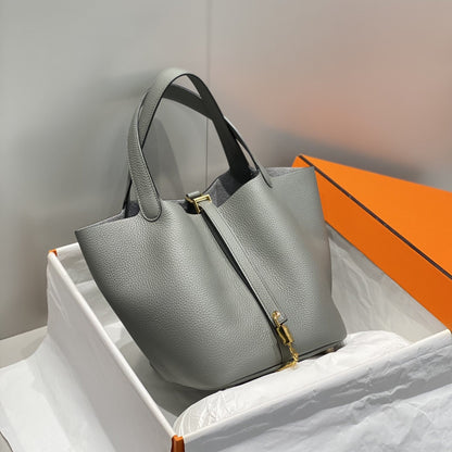 HERMES picotin lock 22 grey togo ghw