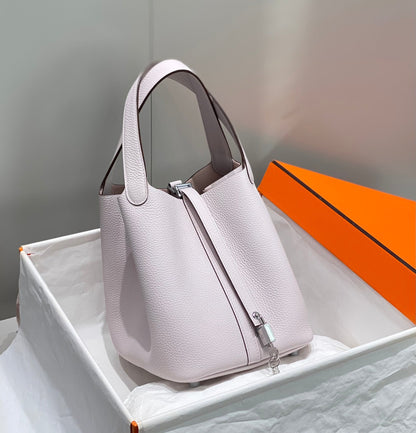 HERMES picotin lock 22 soft pink togo shw