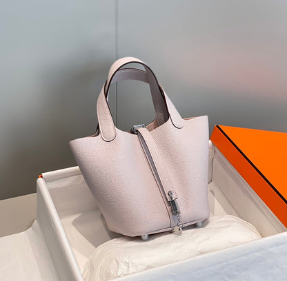 HERMES picotin lock 18 soft pink togo shw