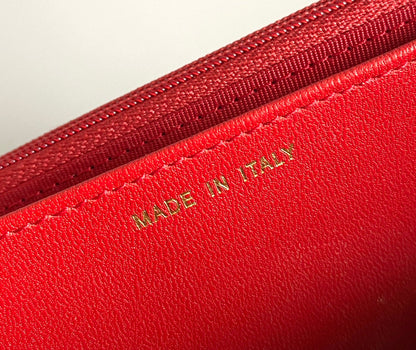 CHANEL WOC 19 RED CAVIAR GOLD HARDWARE