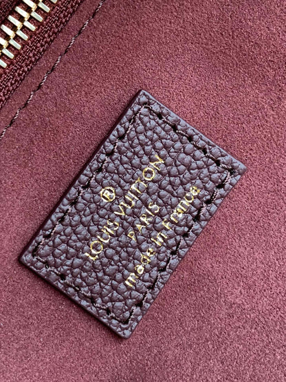 LOUIS VUITTON NEVERFULL MM 32 WINE MONOGRAM EMPREINTE LEATHER