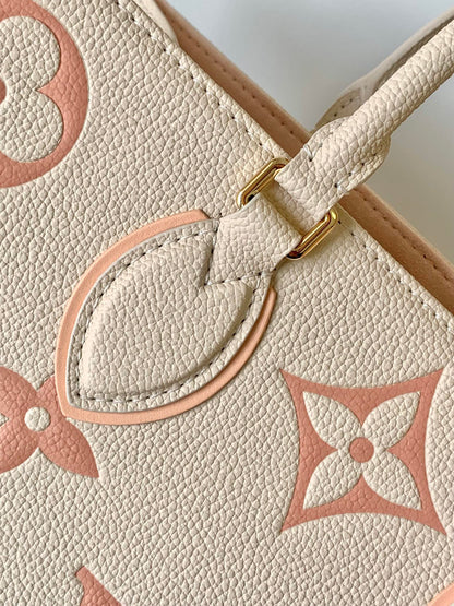 LOUIS VUITTON ONTHEGO MM 35CM CREAM PINK