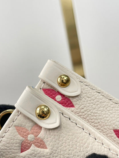 LOUIS VUITTON ONTHEGO BB 18 IN SUNRISE AQUARELLE MONOGRAM EMPREINTE LEATHER