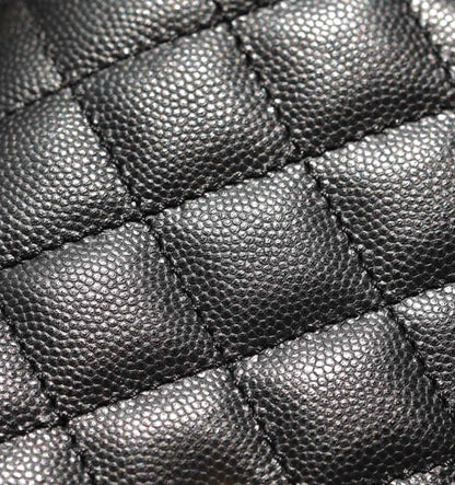 CHANEL 25S FLAP BAG 24 CM IN BLACK LAMBSKIN WITH GOLD HARDWARE