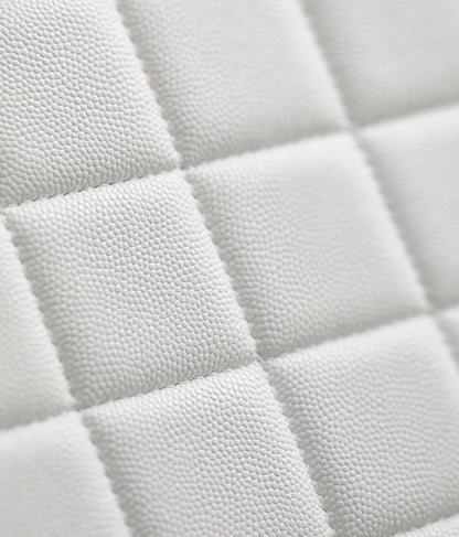CHANEL 25S FLAP BAG 21 CM IN WHITE LAMBSKIN WITH GOLD HARDWARE