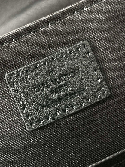 LOUIS VUITTON MESSENGER VOYAGER PM 33 IN GUN METAL MONOGRAM ECLIPSE CANVAS