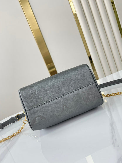 LOUIS VUITTON SPEEDY BANDOULIÈRE 20 IN GUN METAL MONOGRAM EMPREINTE GOLD HARDWARE