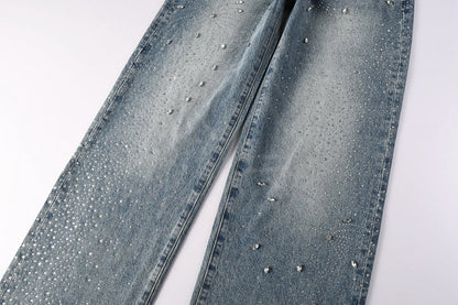 Purple Brand Crystal Diamond Jeans #9133