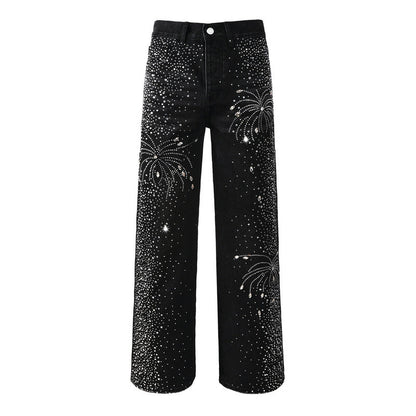 Purple Brand Crystal Diamond Jeans #9125