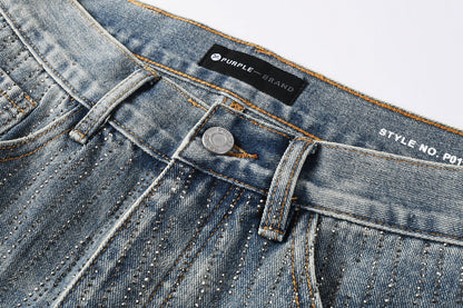 Purple Brand Crystal Diamond Jeans #9140