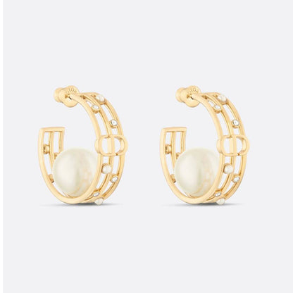 18K Dior D-Backstage Pearl Earrings