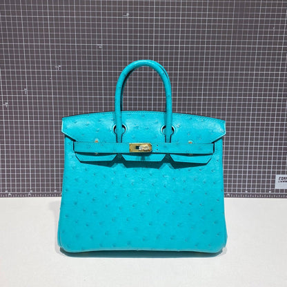 HERMES BIRKIN 30CM CLOUD BLUE OSTRICH LEATHER GOLD HARDWARE