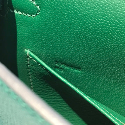 HERMES KELLY MINI 20 GREEN EPSOM GOLD HARDWARE