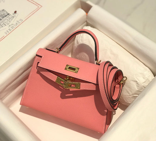 HERMES KELLY MINI 20 PINK EPSOM GOLD HARDWARE