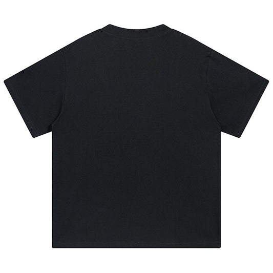 Sp5der Spider Web Print Gothic Punk T-Shirt Black