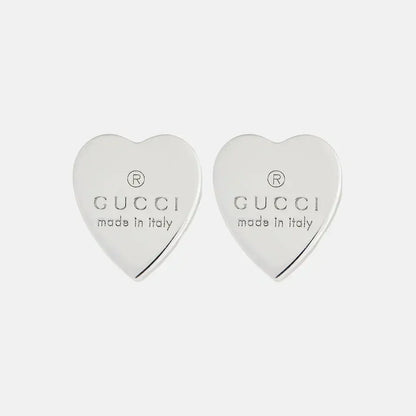 18K Double Gucci Heart Earrings