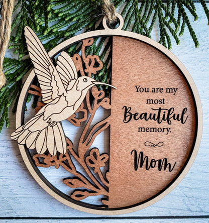Memorial Personalized 2 layer Name Ornament