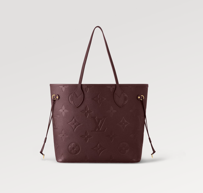 LOUIS VUITTON NEVERFULL MM 32 WINE MONOGRAM EMPREINTE LEATHER
