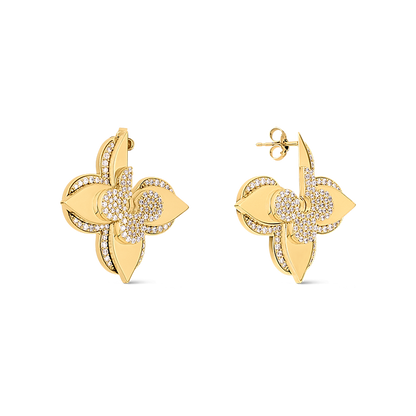 18K Louis Vuitton Medaillon Earrings