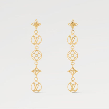 18K Louis Vuitton Lace Long Earrings