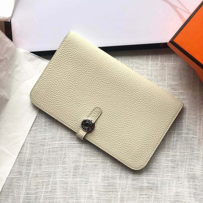 HERMES Dogon Wallet 20 Beige Togo Shw
