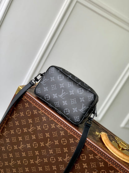 LOUIS VUITTON TROCADERO BAG 20 IN BLACK MONOGRAM ECLIPSE CANVAS
