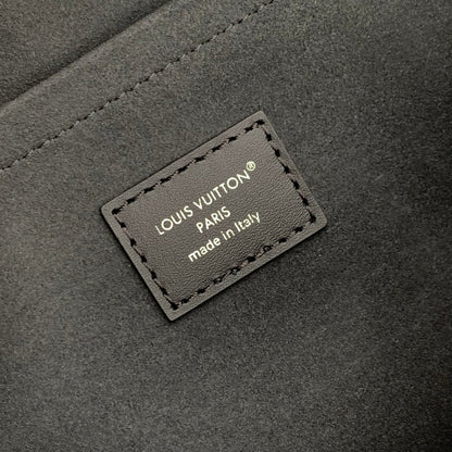 LOUIS VUITTON SPEEDY CARGO VIBE 28 IN BLACK LAMBSKIN MONOGRAM LOGO TAG