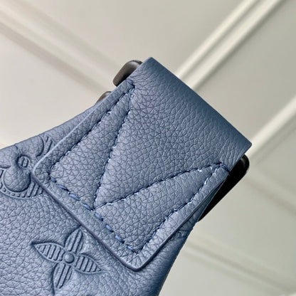 LOUIS VUITTON RUSH BUMBAG 30 IN DARK BLUE MONOGRAM SHADOW CALFSKIN