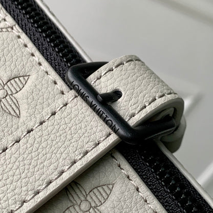 LOUIS VUITTON PULSE WEARABLE WALLET 22.5 IN SAND MONOGRAM SHADOW EMBOSSED CALFSKIN