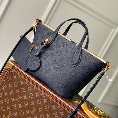 LOUIS VUITTON BLOSSOM PM 20 IN DARK BLUE MONOGRAM PERFORATED CALFSKIN