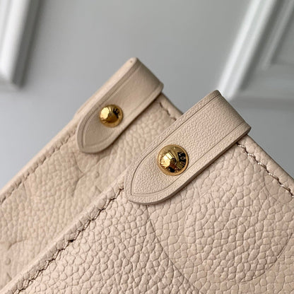 LOUIS VUITTON ONTHEGO MM 35 IN  BLUSH PINK MONOGRAM CALFSKIN