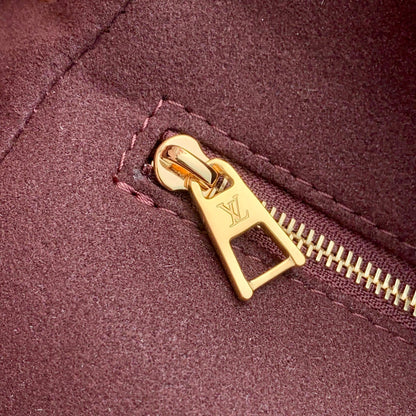 LOUIS VUITTON ANYTIME PM 34 IN ASH BROWN MONOGRAM EMPREINTE CALFSKIN