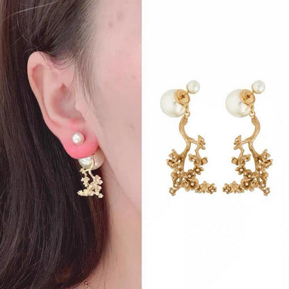 18K Dior Tribales Tree Clip Earrings
