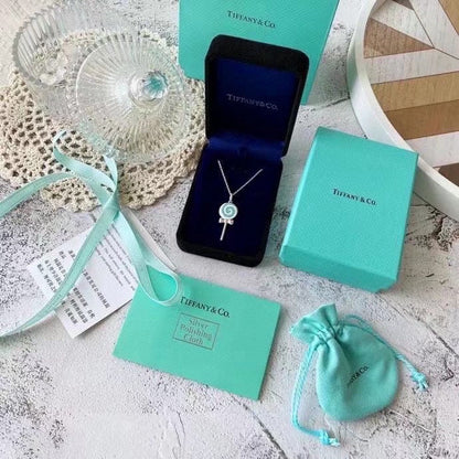 18K Tiffany Lollipop Charm Chain Necklace