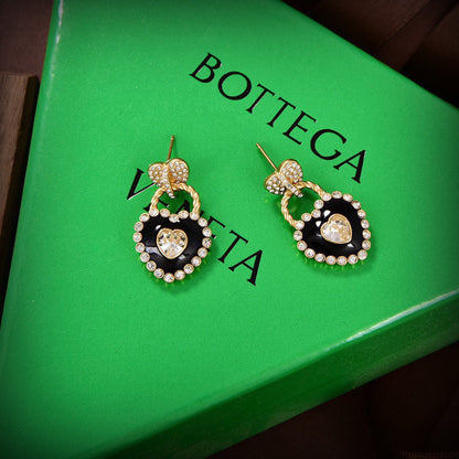 18K BVLGARI Heart Diamonds Earrings