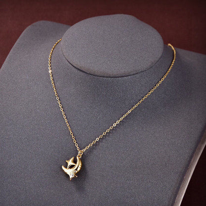 18K BVLGARI Star Moon Necklace