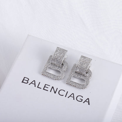 18K Balenciaga Hourglass Diamond Earrings