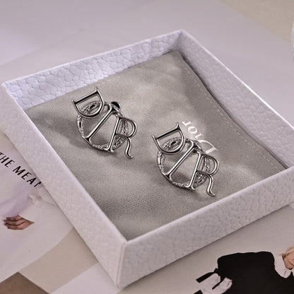 18K Dior White Gold Earrings