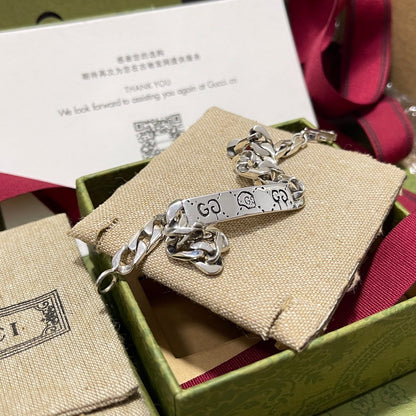Double Gucci Ghost Chain Bracelet