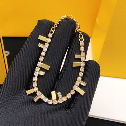 18K Fendi Is Crystals Bracelet