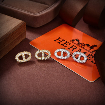 18K Farandole Diamond Hermes Earrings